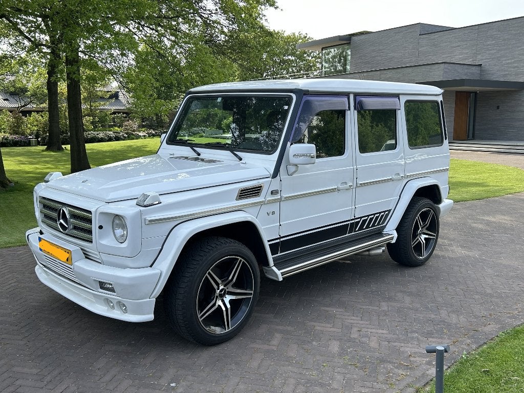 G320, lang, lage km, recent zeer groot onderhoud, Auto's, Automaat, Zwart, G-Klasse, Wit