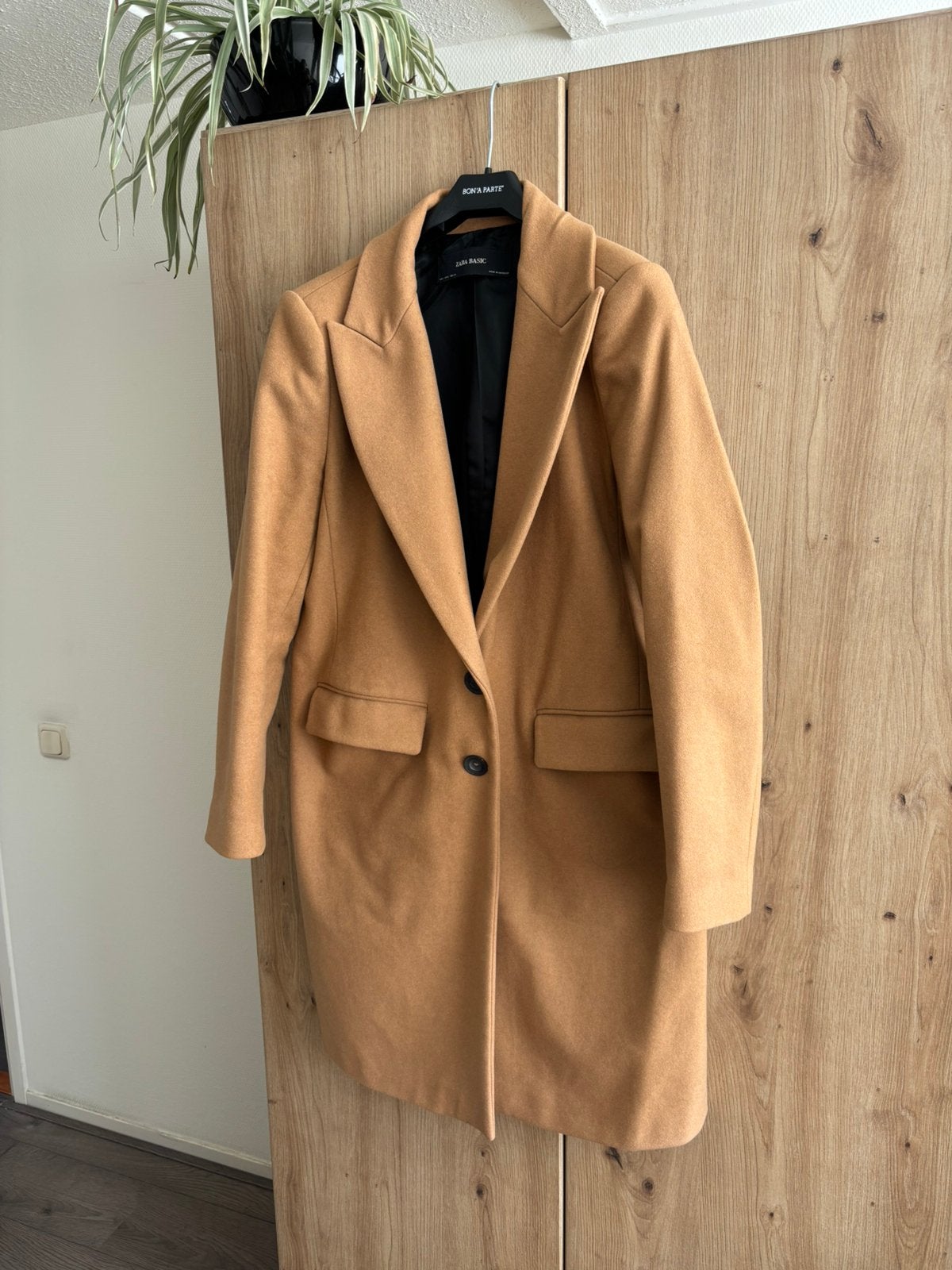 Zara Basic jas, Ophalen of Verzenden, Gedragen, Maat 38/40 (M), Beige