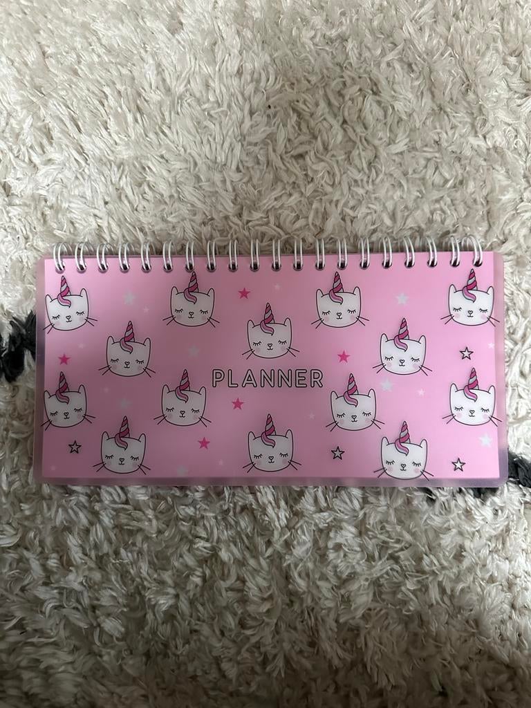 Roze kat/unicorn weekplanner, Ophalen of Verzenden, Nieuw