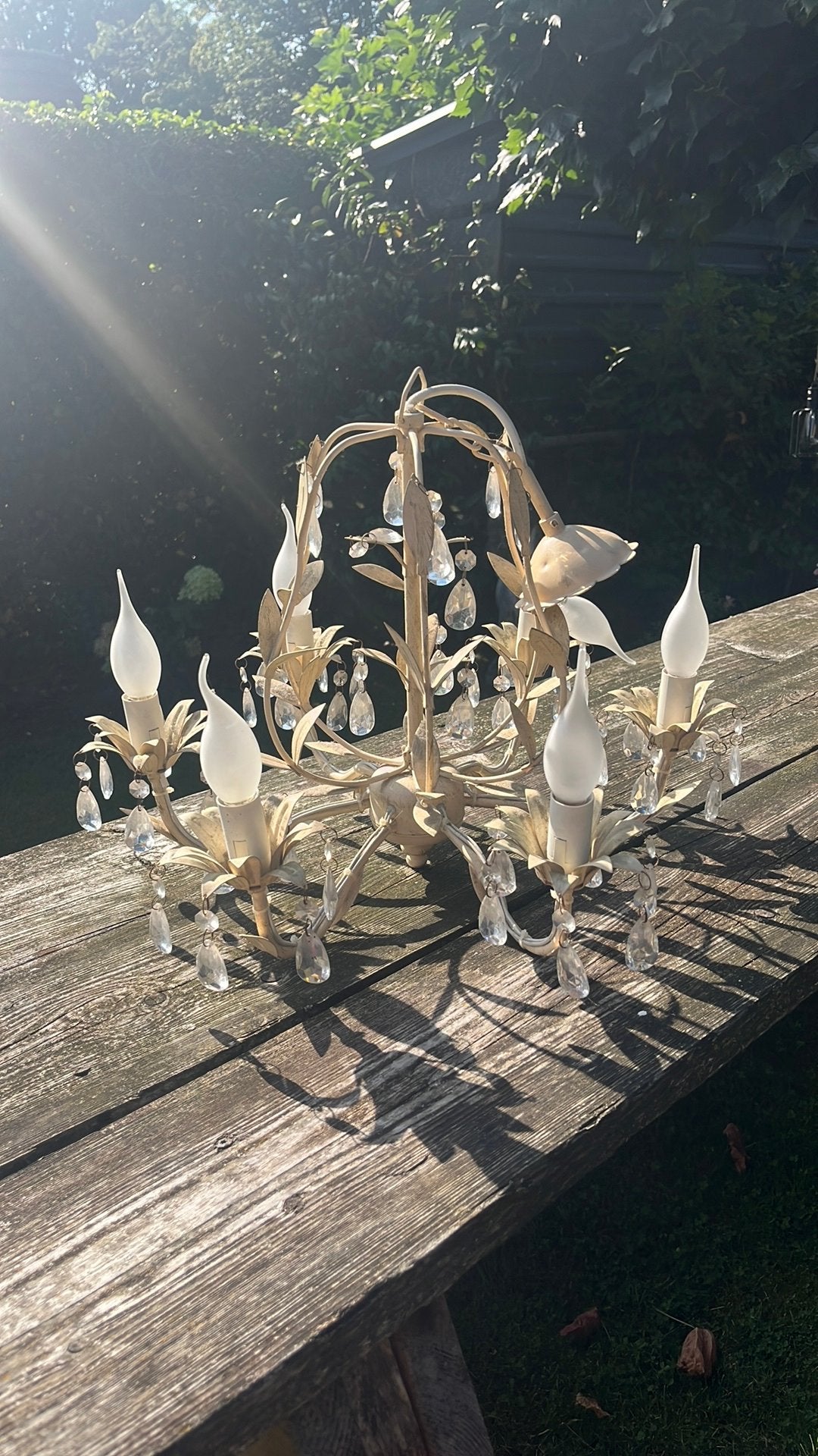 Kroonluchter 40cm hoog, 6 lampen, Ophalen, Zo goed als nieuw