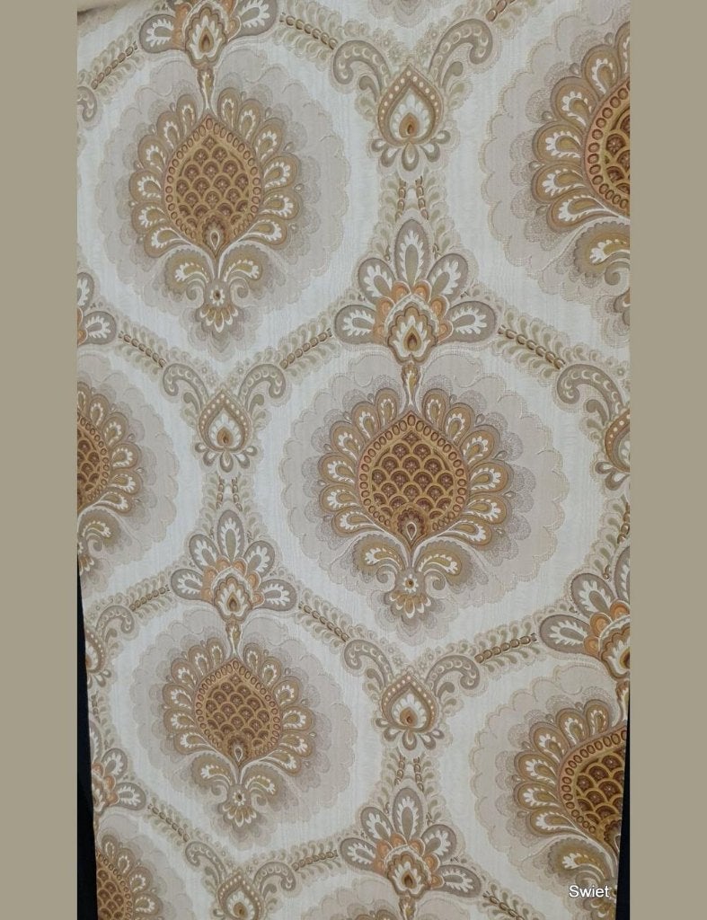 13954 barok behang goud retro seventies warm vintage swiet, Ophalen of Verzenden, Minder dan 10 m², Beige