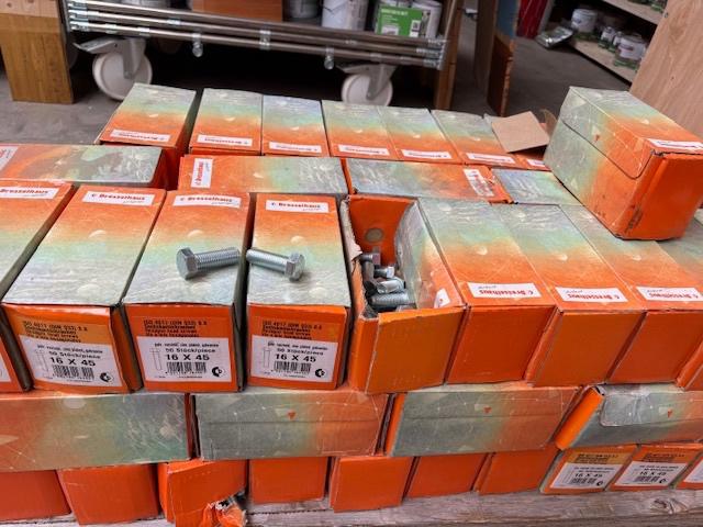 zeskantbouten M16x45 verzinkt DIN 930 8.8 Desselhaus, Ophalen of Verzenden, Nieuw, Minder dan 50 mm, Bouten of Moeren