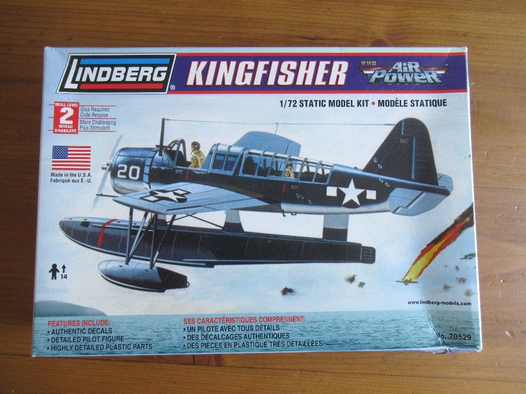 Vought OS2U Kingfisher (Lindberg 1/72), Hobby en Vrije tijd, Modelbouw | Vliegtuigen en Helikopters, Overige merken, 1:72 tot 1:144