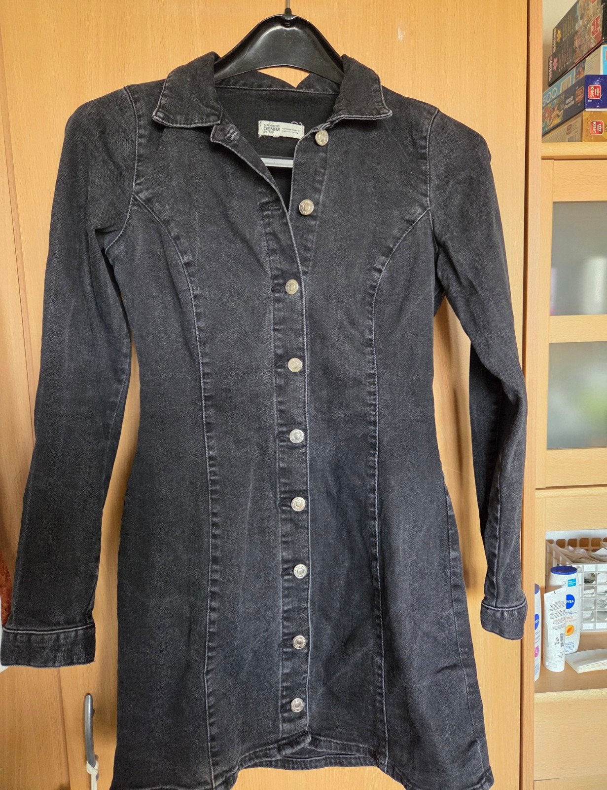 Zara denim jurk S, Kleding | Dames, Ophalen, Zo goed als nieuw, Blauw, Boven de knie