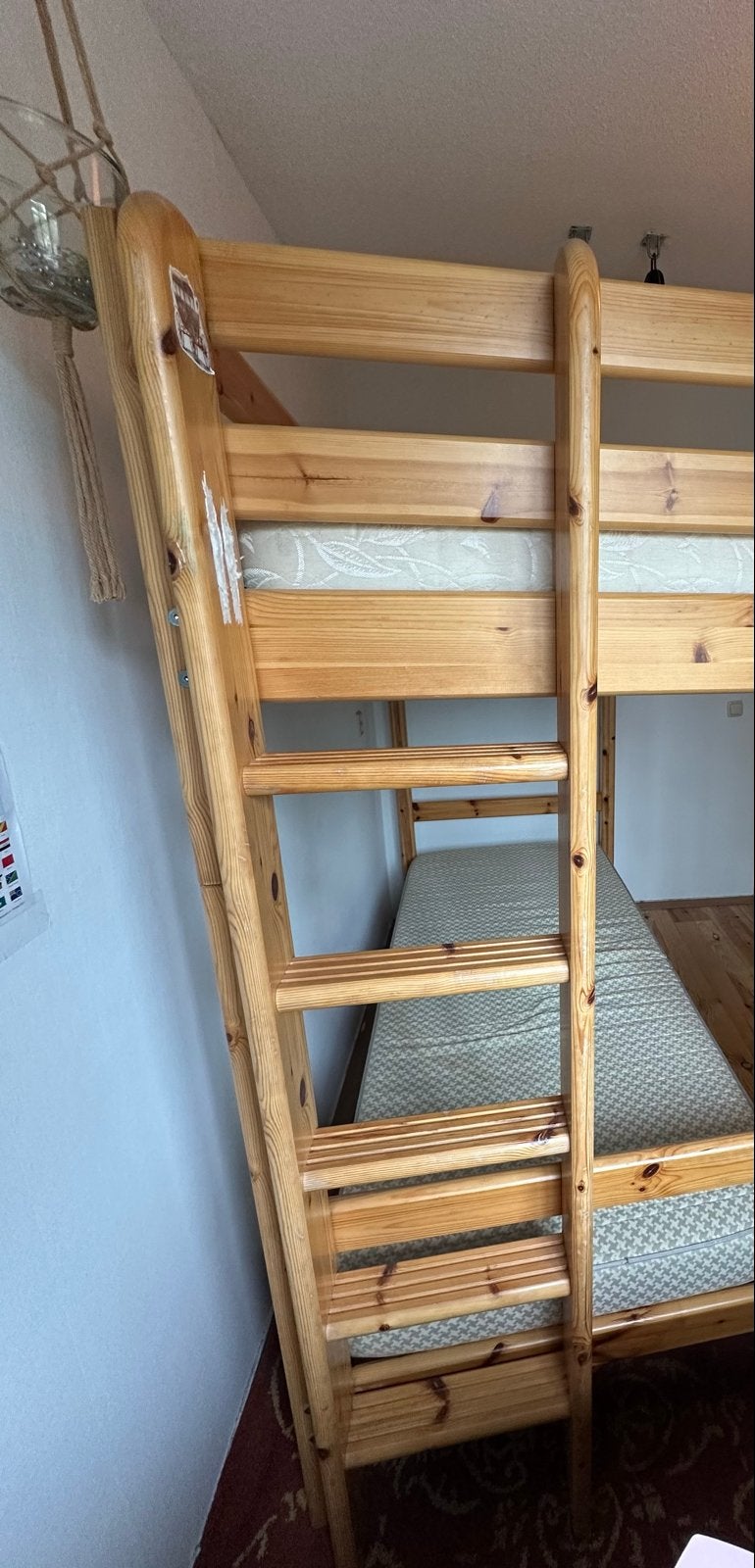 FLEXA Stapelbed/Hoogslaper met matrassen - Massief Hout, Ophalen, Gebruikt, 90 cm, 160 tot 180 cm