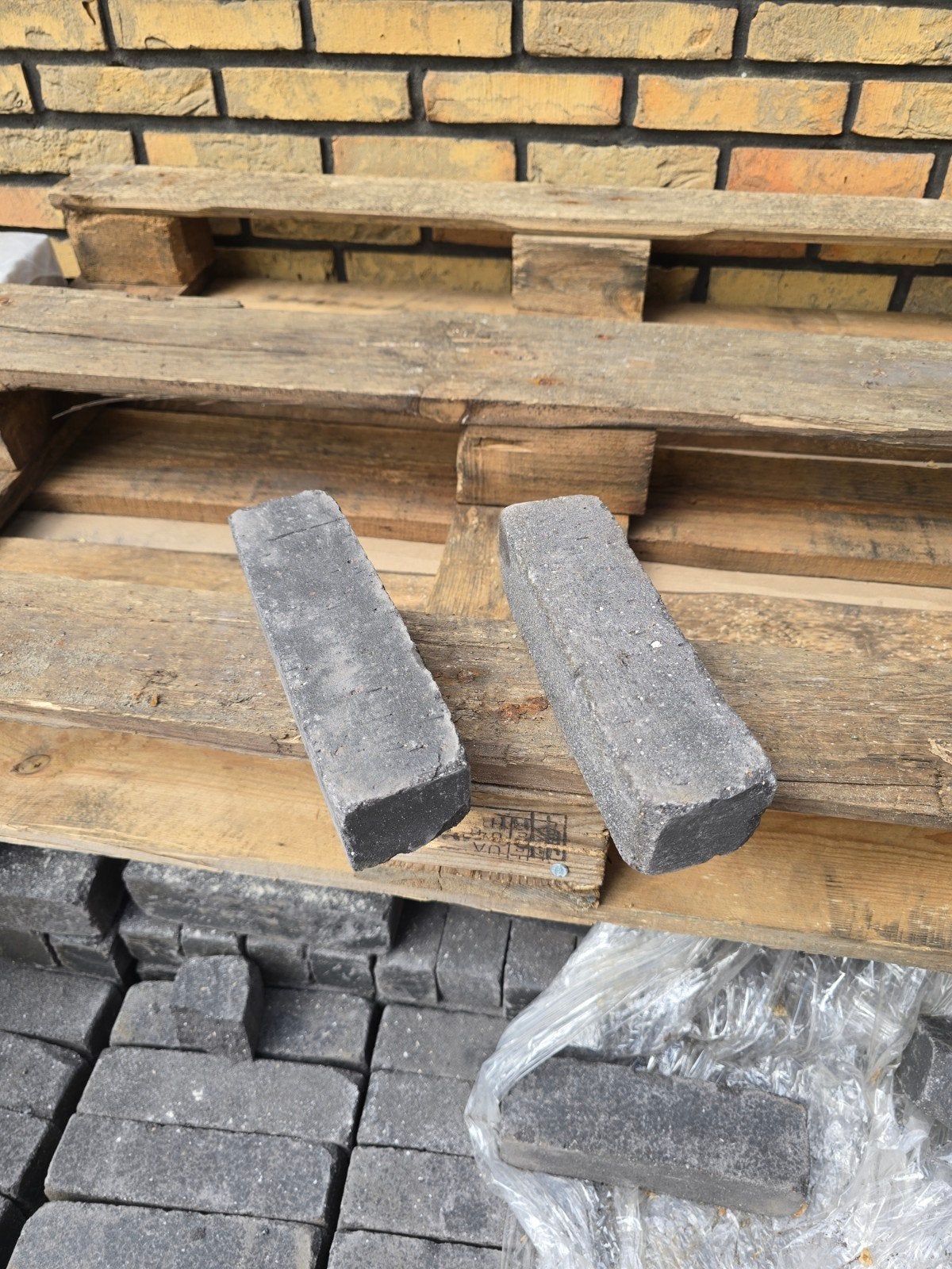 Gebakken grijze klinkers getrommeld 20x5x6cm = 5m2, Ophalen, Overige materialen, Klinkers, Nieuw