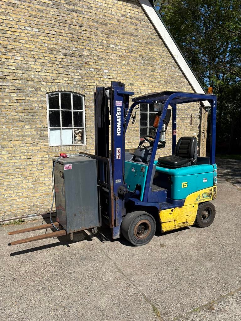 Komatsu FB15 EX-8 heftruck elektrisch met lader sideshift, 1000 tot 2000 kg, Ophalen of Verzenden, Elektrisch, Heftruck