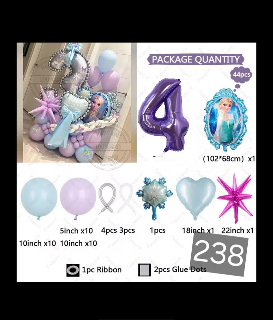 Nieuw Frozen Elsa Verjaardag Ballonnen Decoratie Set, Ophalen, Nieuw, Versiering, Verjaardag