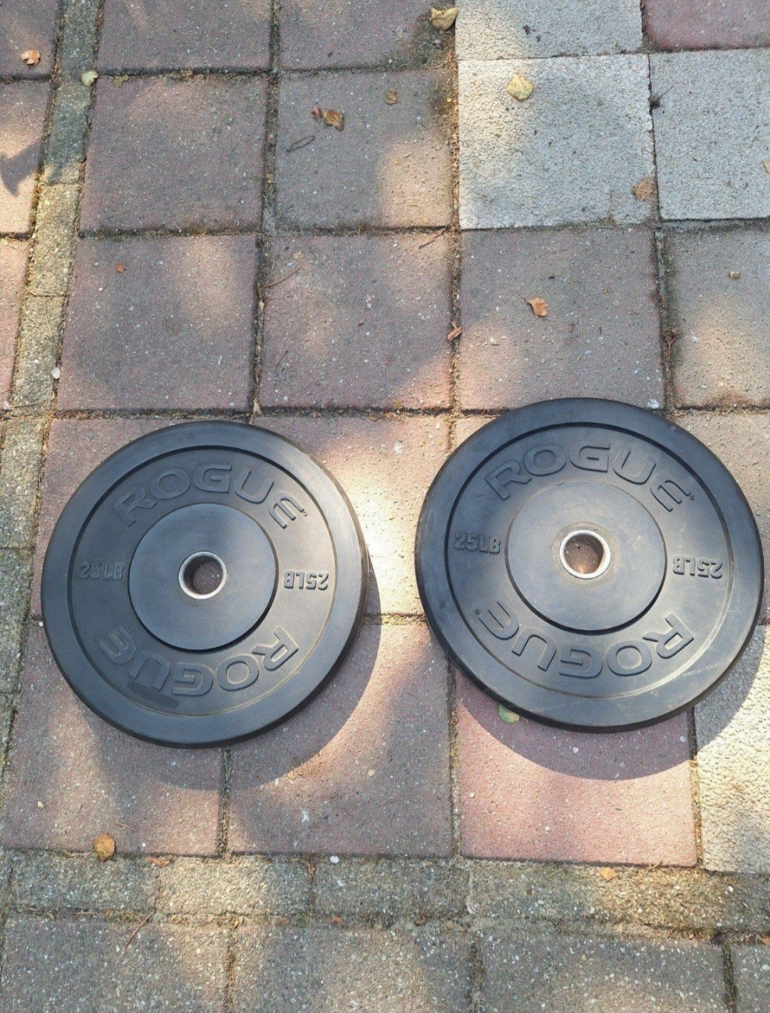 Rogue Bumperplates 10kg (25LB) -Professionele Halterschijven, Sport en Fitness, Ophalen