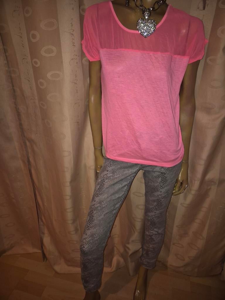 slangenprint broek van rosner antonia mid rise maat 36, Maat 38/40 (M), Ophalen of Verzenden, Zo goed als nieuw, Roze