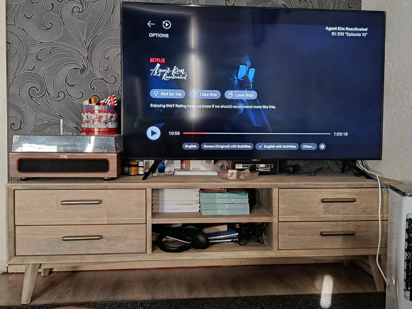 Tv Cabinet, Ophalen, 150 tot 200 cm, Nieuw, Minder dan 100 cm