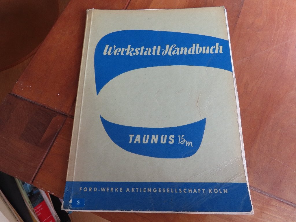 Werkplaatshandboek Ford Taunus 15M 1956, Duits, zeer mooi!, Ophalen of Verzenden