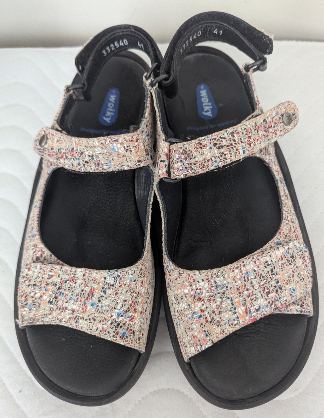 Wolky craquele sandalen maat 41 verstelbaar & comfortabel, Wolky, Zo goed als nieuw, Sandalen of Muiltjes, Ophalen of Verzenden