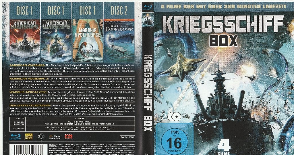 Kriegsschiff box blu ray ( engels - duits ) 4 films, Ophalen of Verzenden, Nieuw in verpakking, Actie, Boxset