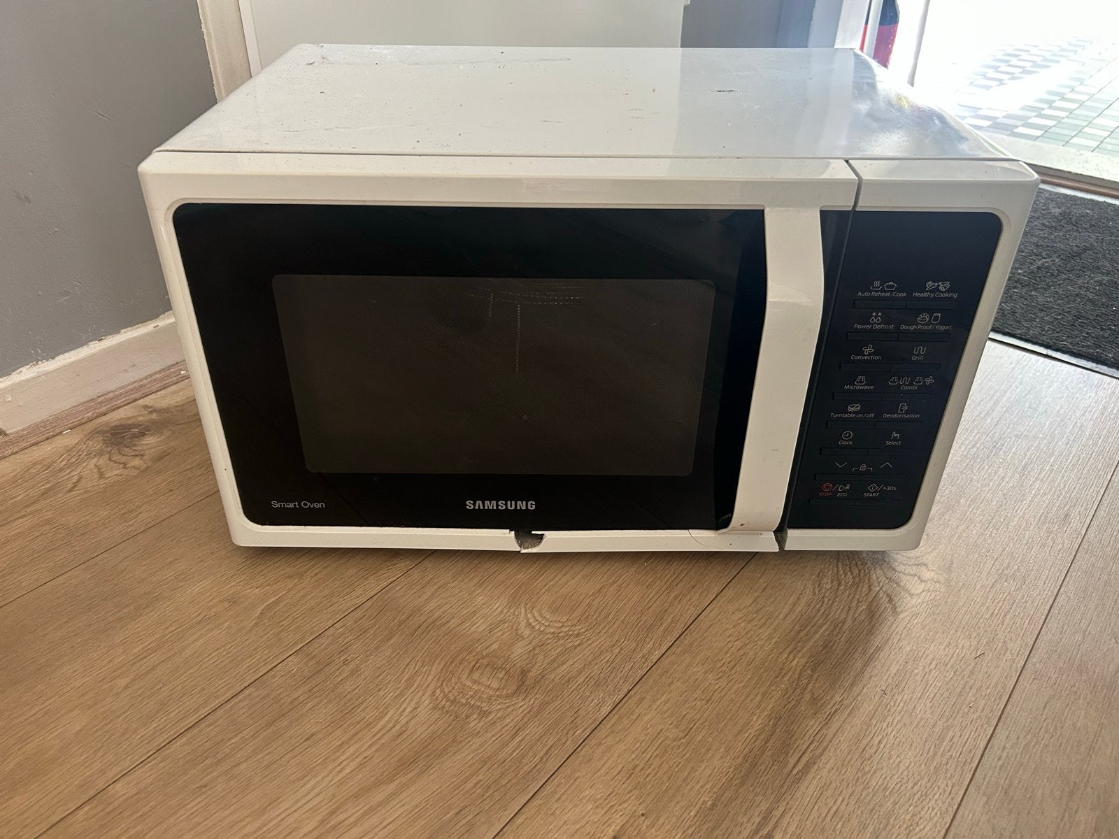 Samsung Smart Oven Combimagnetron - Deur beschadigd, Ophalen, Combimagnetron, Gebruikt, Grill