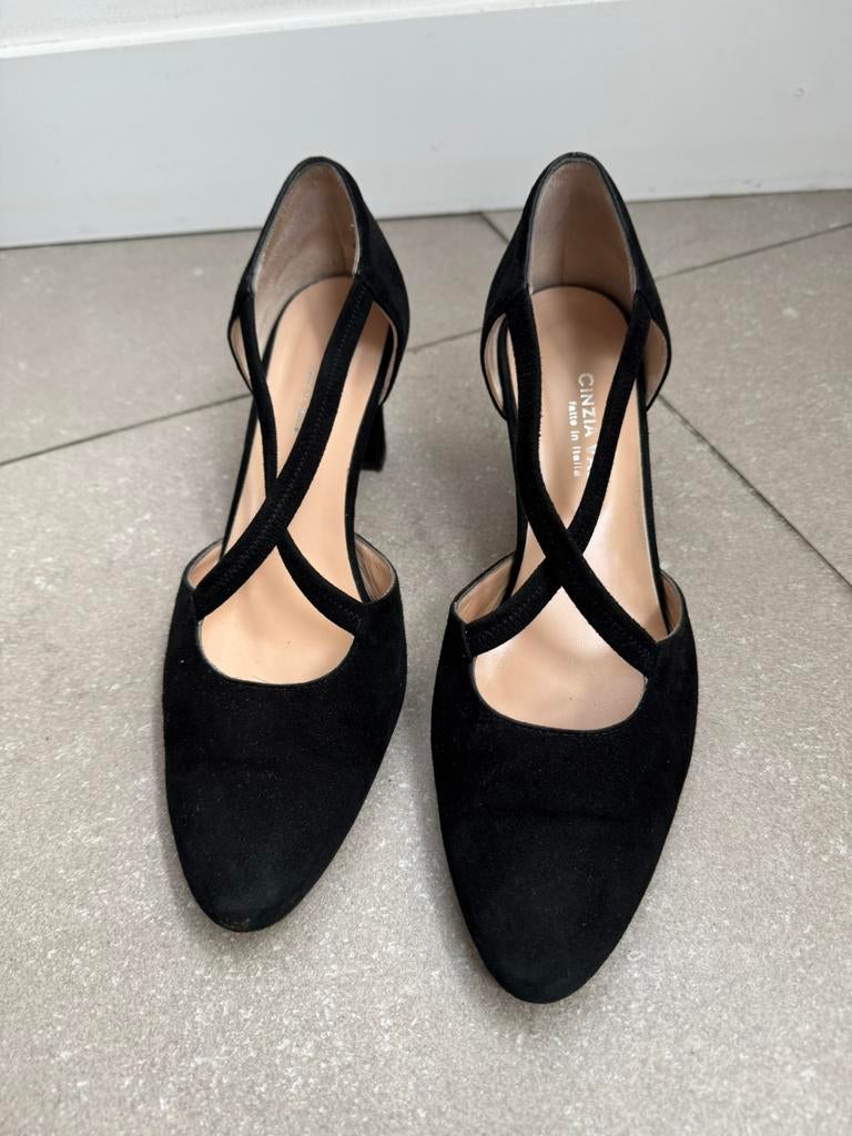 Feestelijke Cinzia Valle pumps, maat 41, Ophalen of Verzenden, Gedragen, Zwart, Pumps