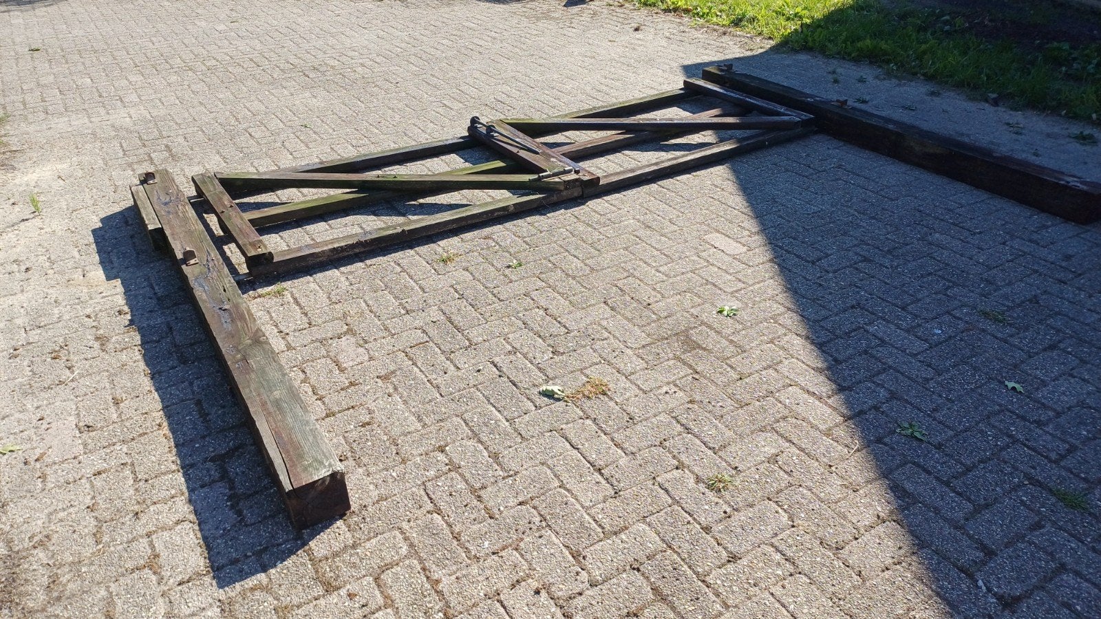 Landelijk houten hekwerk/poort, Ophalen, Met poort, Gebruikt, Tuinhek