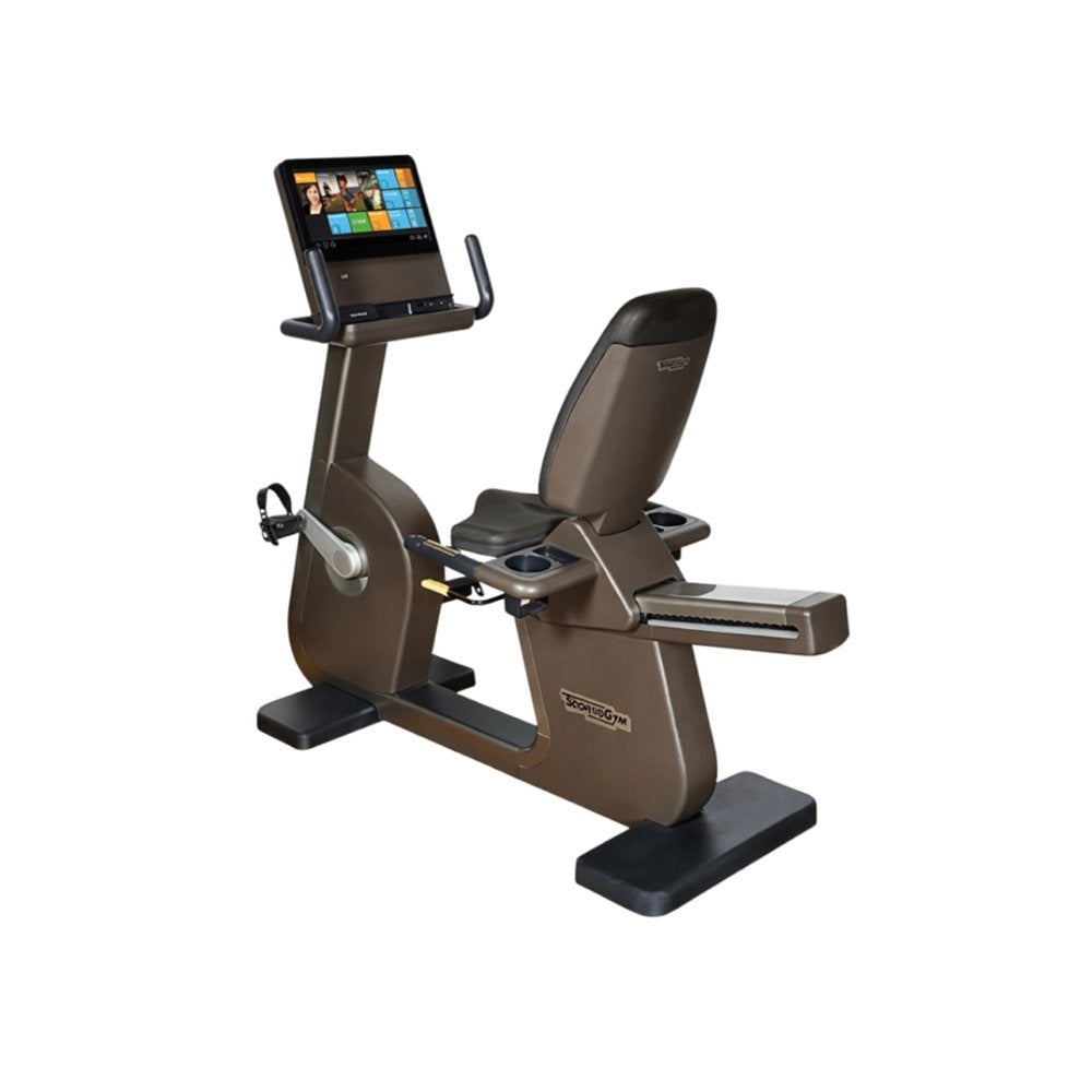 Technogym – Recline Artis Unity – Recumbent Bike Carbon Grey, Ophalen of Verzenden, Zo goed als nieuw, Benen, Overige typen