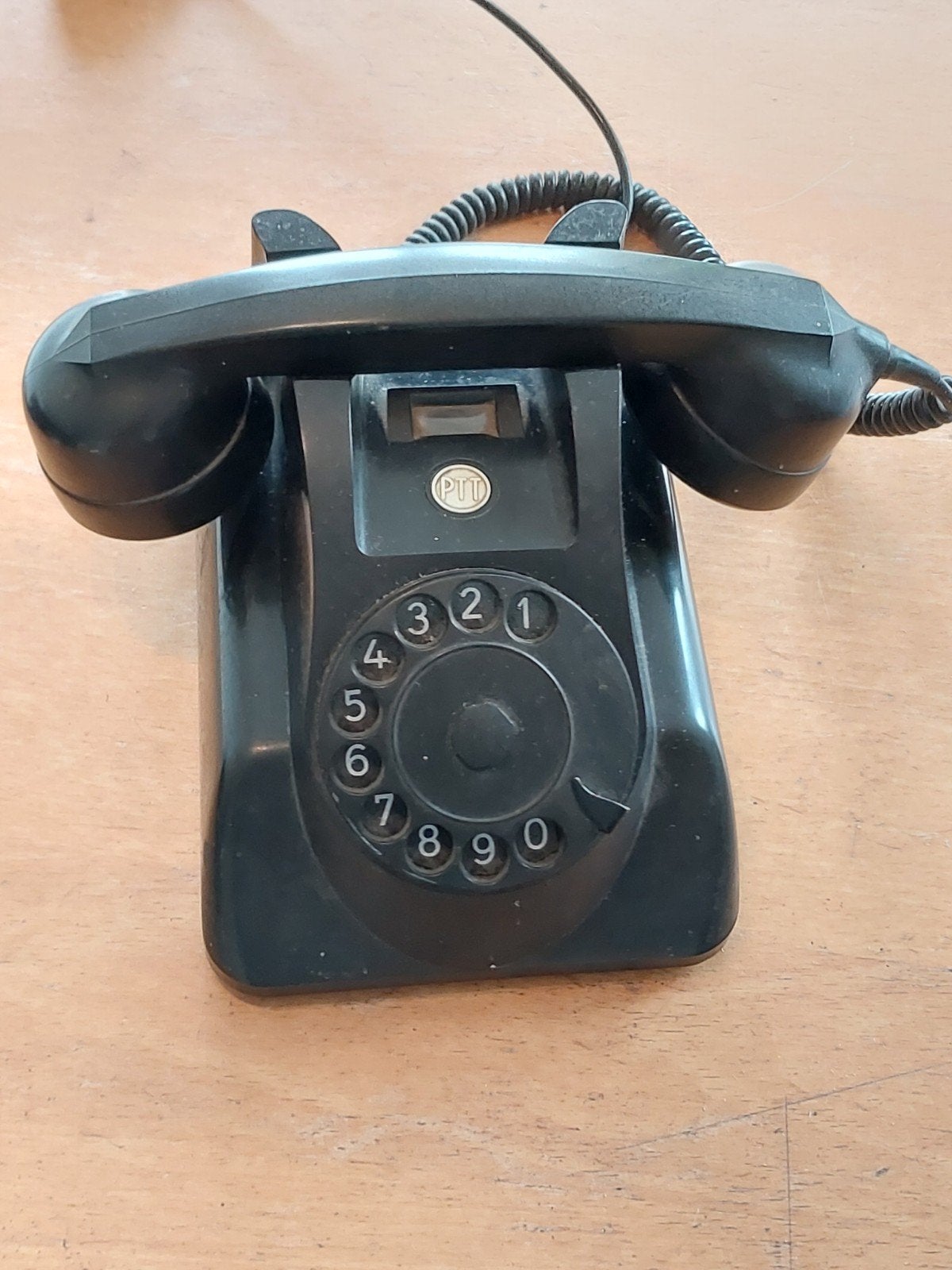 PTT draaischijf  telefoon, zwart, Antiek en Kunst, Ophalen