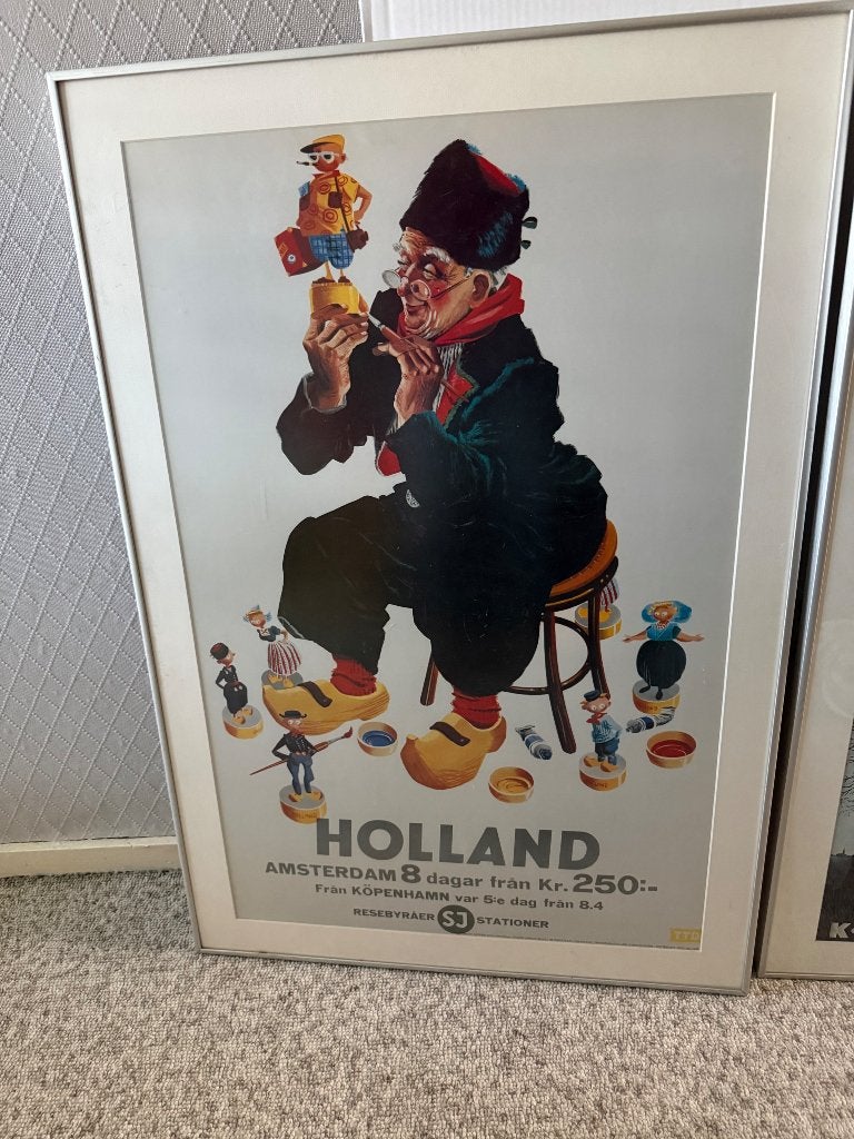Reclame posters, Verzamelen, Rechthoekig Staand, Met lijst, Deurposter of groter, Ophalen of Verzenden