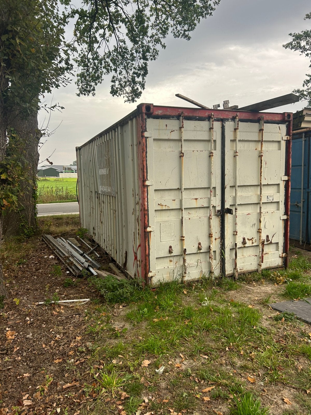 Degelijke zeecontainer, Tuin en Terras, Ophalen, Gebruikt, Metaal, Containerberging