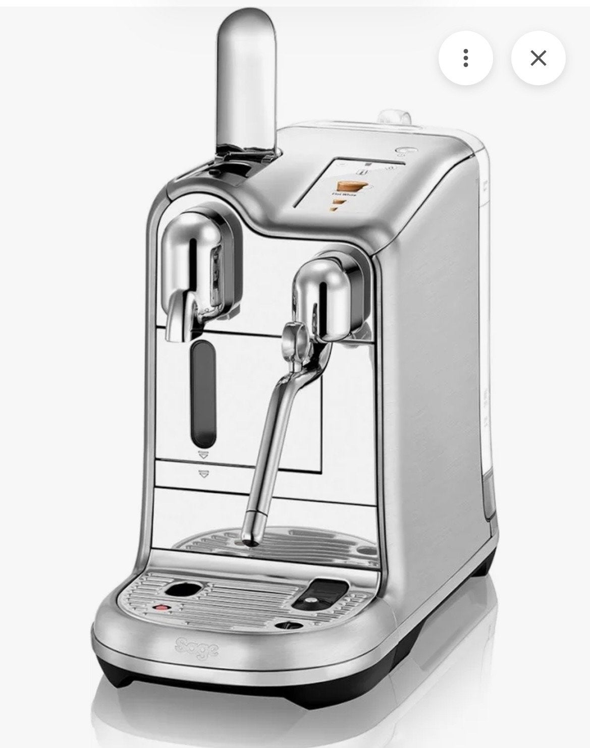 Nespresso Sage Creatista Pro - Zilveren Espressomachine, Witgoed en Apparatuur, Ophalen, Espresso apparaat, Zo goed als nieuw