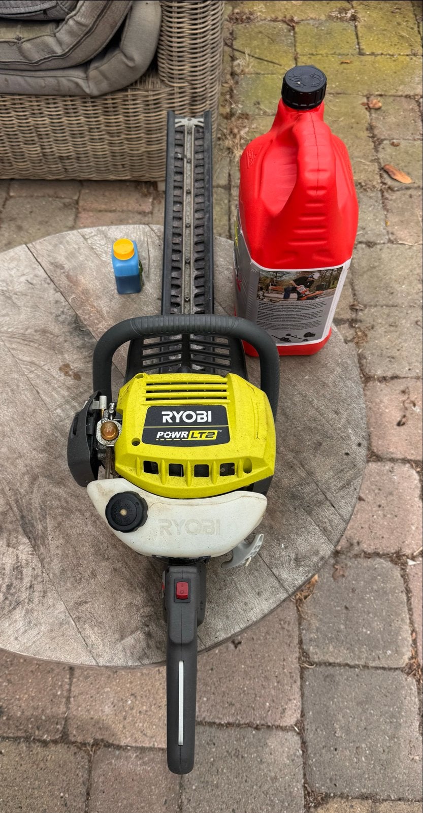 RYOBI Benzine Heggenschaar - Krachtig & Compleet (60cm), Ophalen, Gebruikt, Benzine