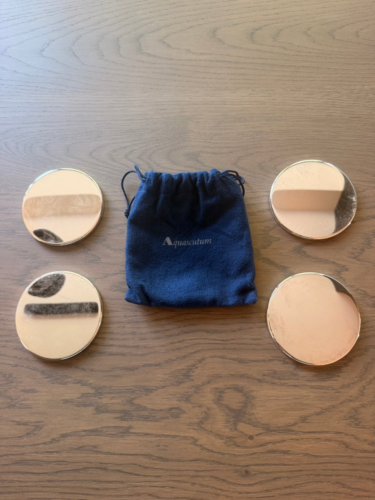 4 Silver Aquascutum coasters, Ophalen, Nieuw