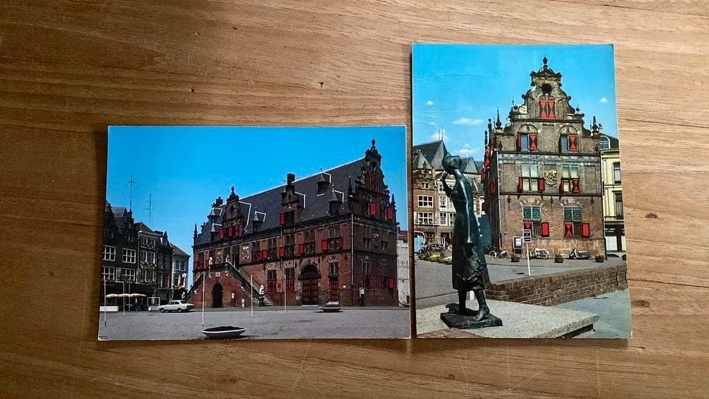 2 ansichtkaarten Nijmegen: waaggebouw /Mariken van nimweghen, Ophalen of Verzenden, Ongelopen, Gelderland