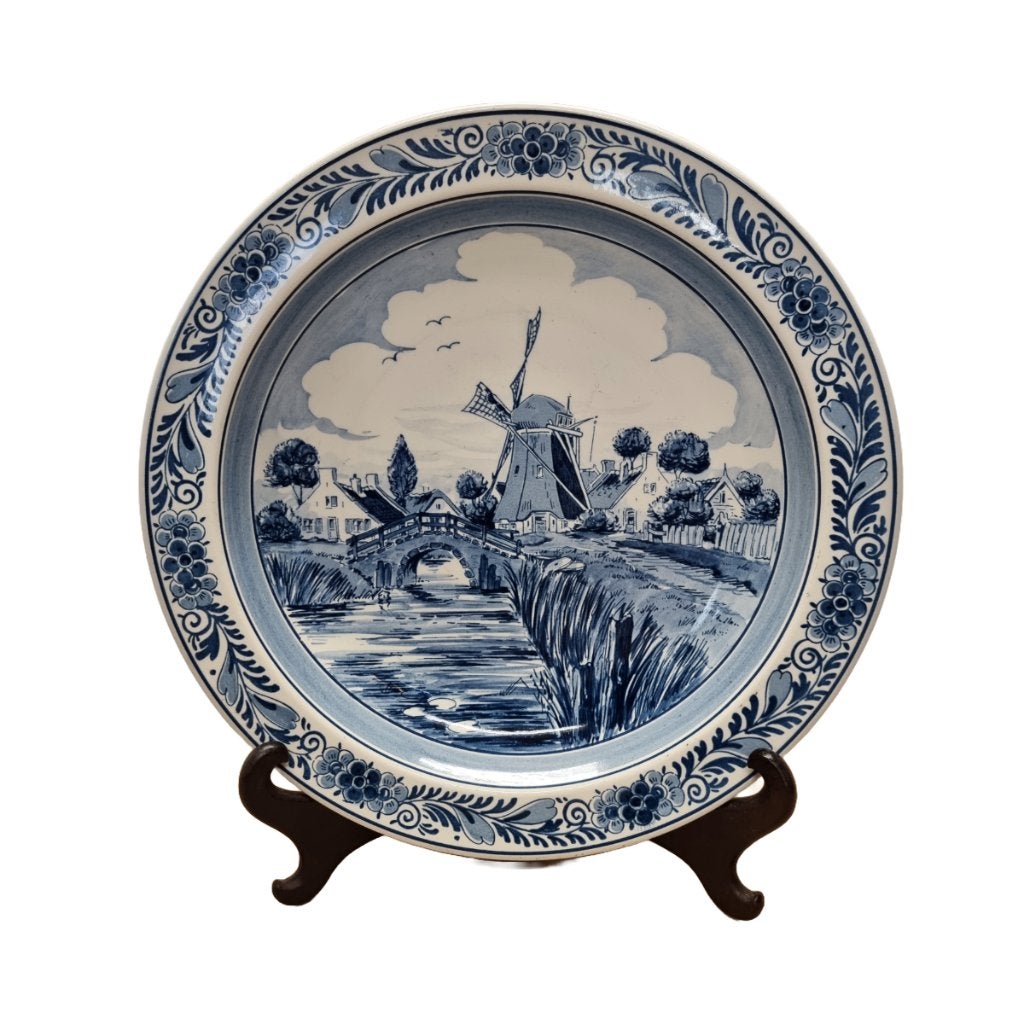 Royal Goedewaagen Blue Delft wandbord met molen, Verzamelen, Ophalen of Verzenden, Huis en Inrichting