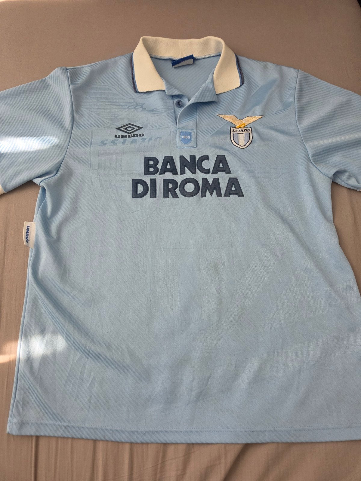 Lazio Roma Umbro Home Voetbalshirt - L - Banca di Roma - 94-, Maat L, Verzenden, Gebruikt, Shirt