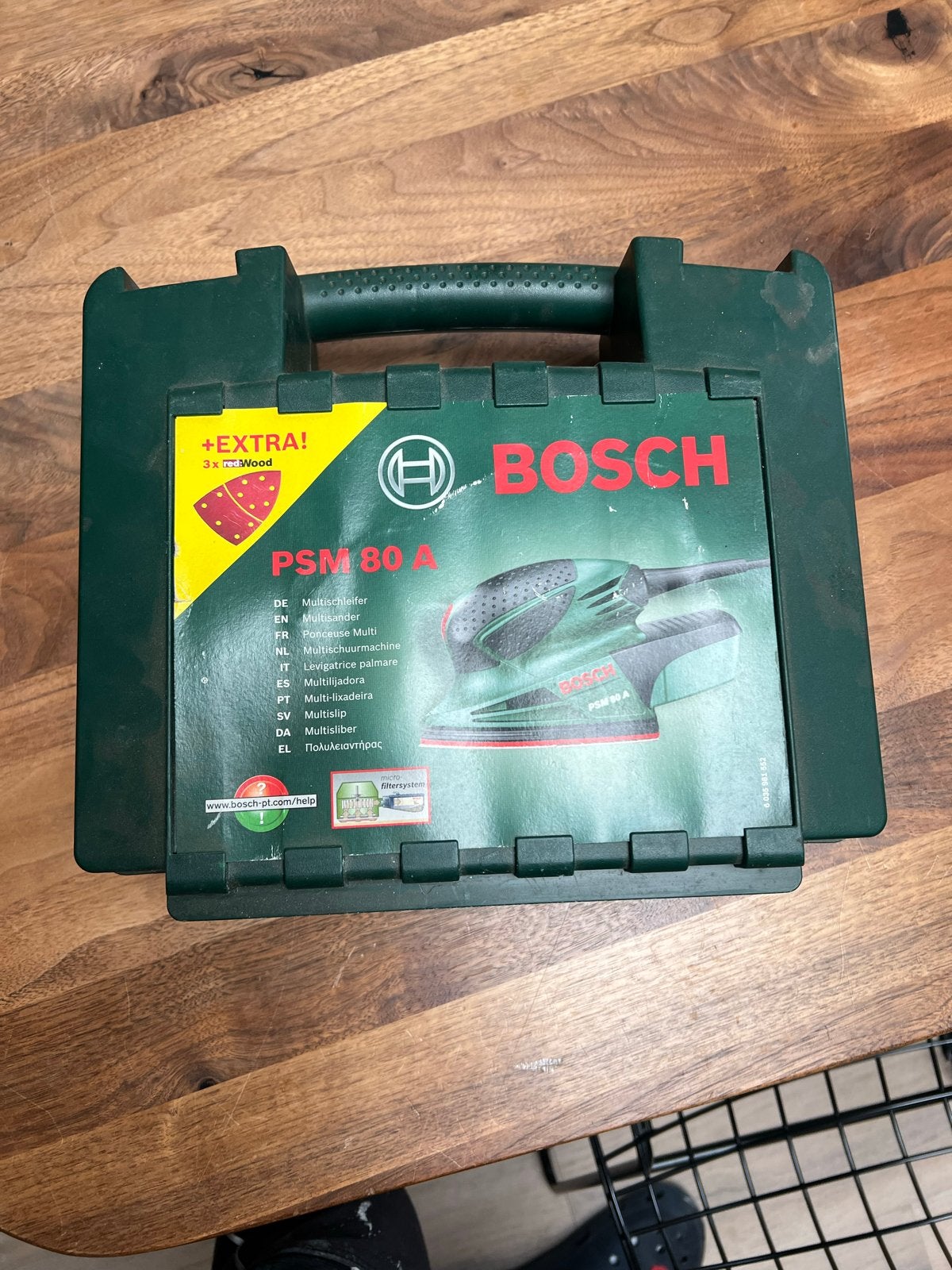 Bosch PSM 80 A Multischuurmachine met koffer, Ophalen of Verzenden, Gebruikt, Minder dan 600 watt, Overige typen
