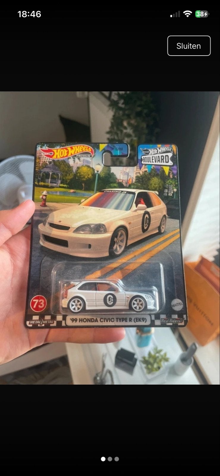 Hot Wheels Premium '99 Honda Civic Type R (EK9), Ophalen of Verzenden, Zo goed als nieuw, Auto