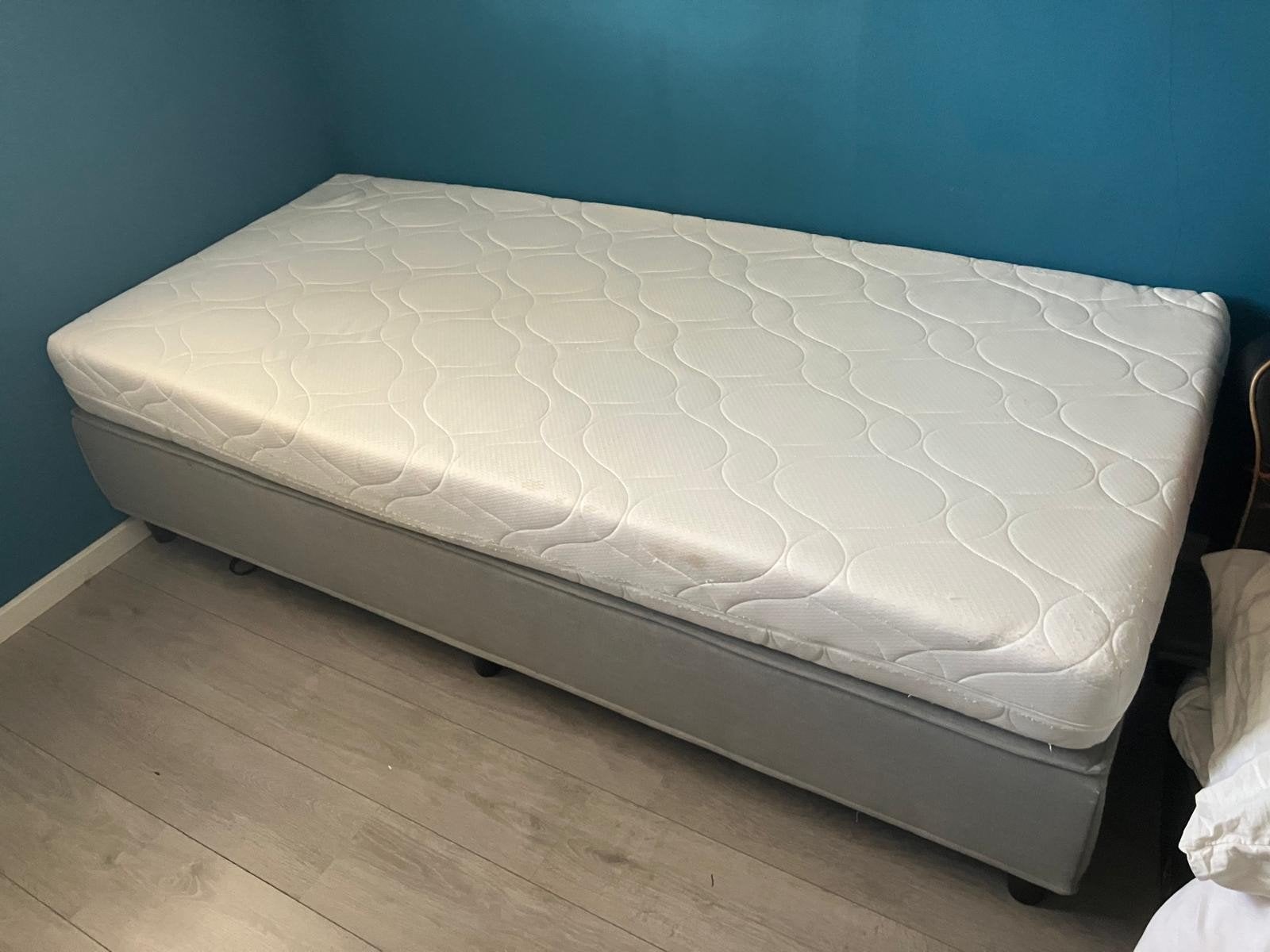1 persoons boxspring 90x200, Ophalen, Gebruikt, Eenpersoons, 90 cm