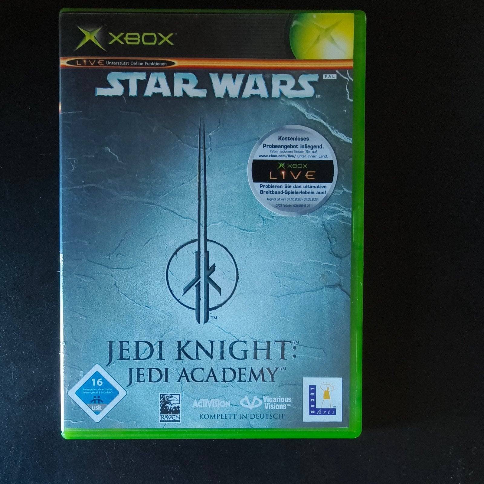 Star Wars Jedi Knight: Jedi Academy - Xbox Original (PAL), Avontuur en Actie, 1 speler, Ophalen of Verzenden, Zo goed als nieuw