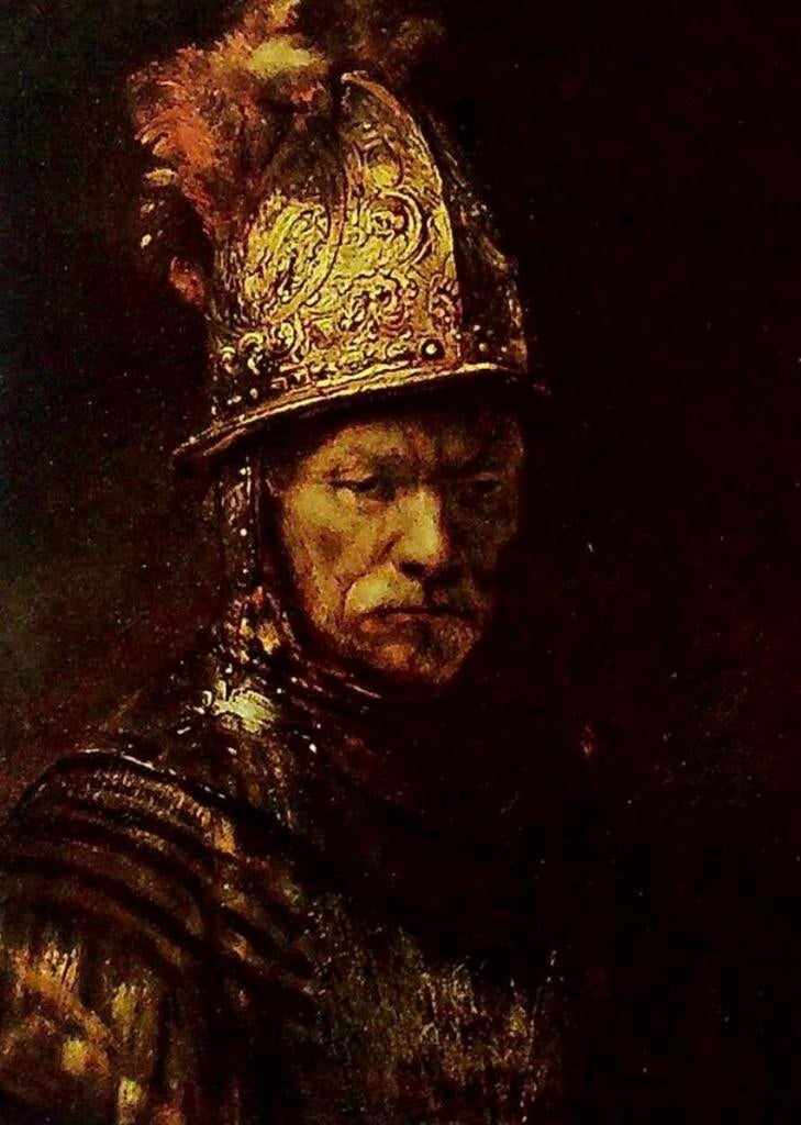 Rembrandt reproductie  Rembrandt man met gouden helm', Ophalen