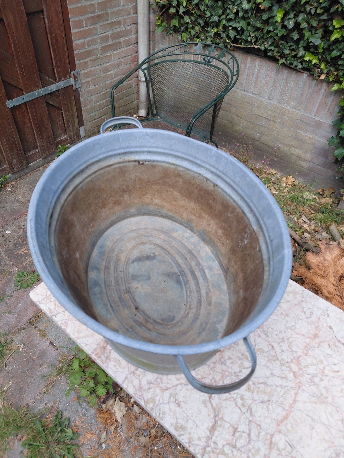 Grote zinken teil nr 24/ bierflessen koeler!, Ophalen of Verzenden