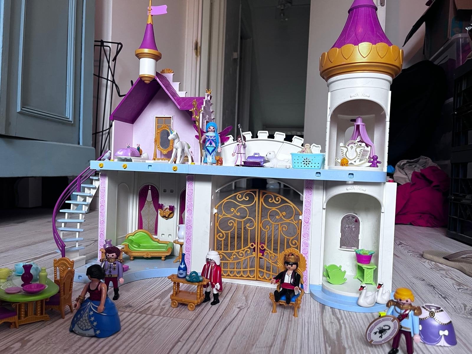 Playmobil Prinsessenkasteel met Koets en veel extra Figuren, Complete set, Ophalen of Verzenden, Zo goed als nieuw, Kasteel/Fort