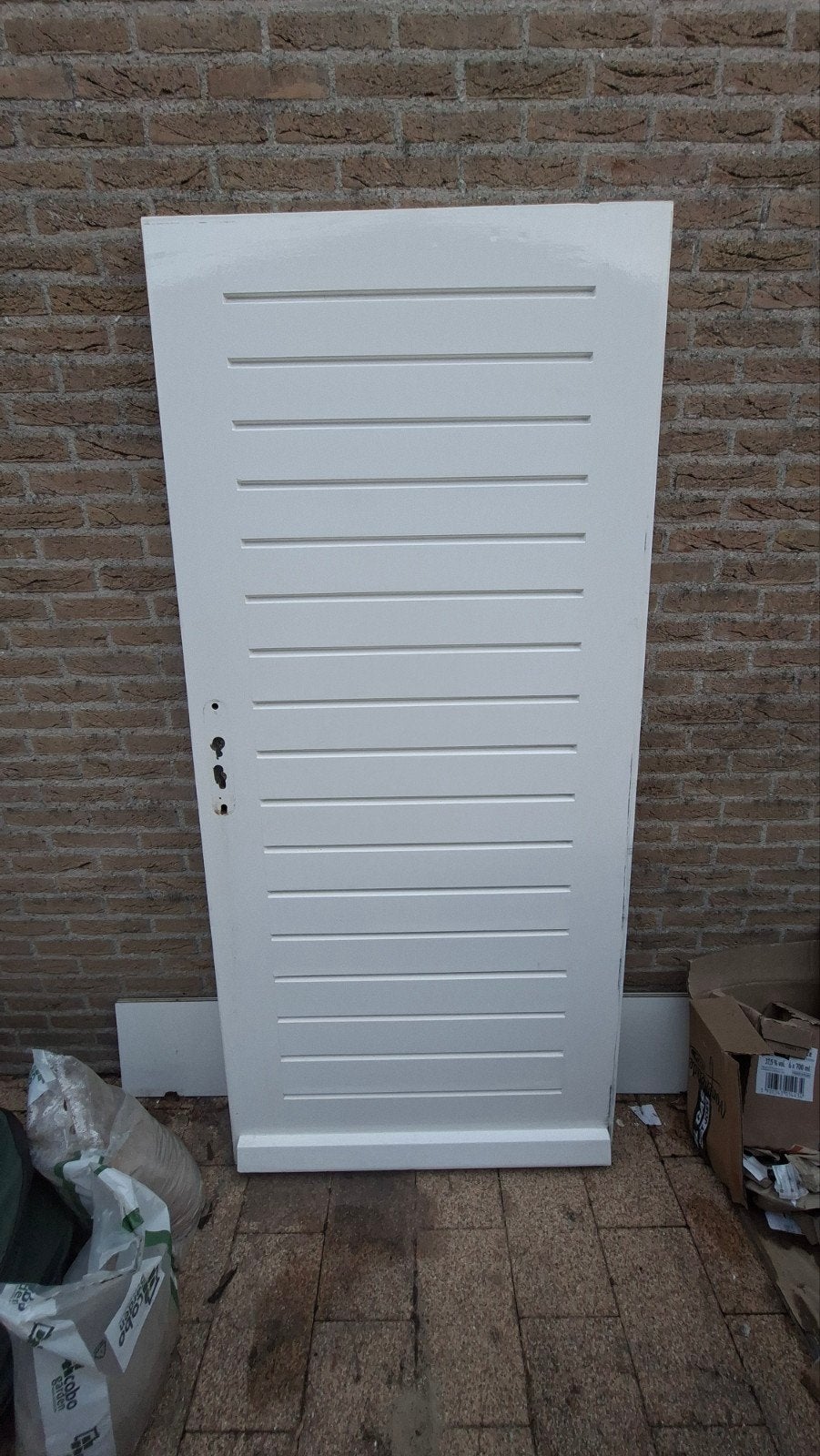 Meranti houten voordeur 93x201,5, Ophalen, Gebruikt, 80 tot 100 cm, Binnendeur