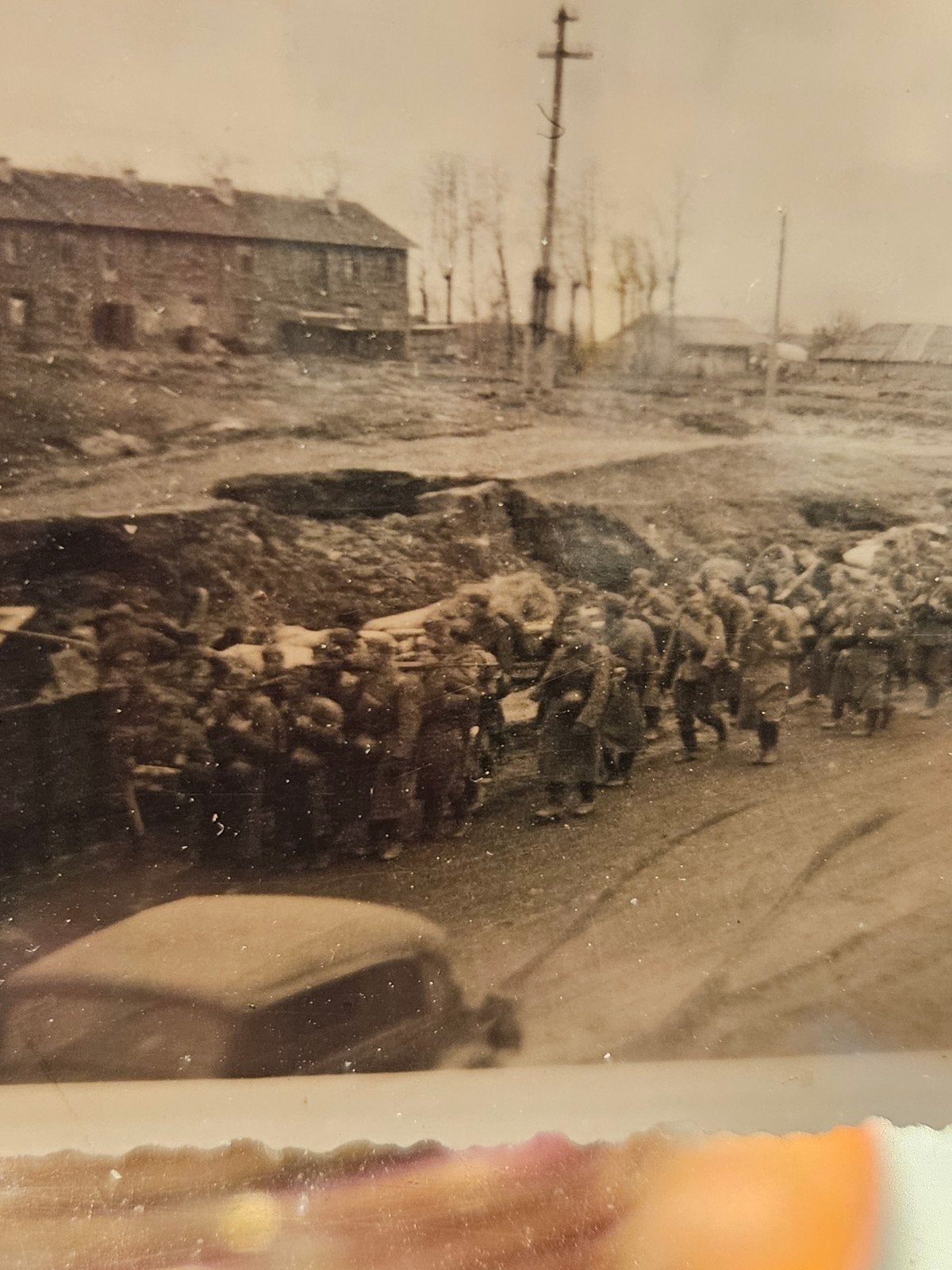 Zeldzame foto: Russische troepen, Waffen SS, 1942 (9x6 cm), Gebruikt, Foto, Ophalen of Verzenden, 1940 tot 1960
