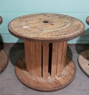 Div. bobijnen Grote houten kabelhaspels diameter125 cm, Ophalen, Gebruikt, Rond, Hout