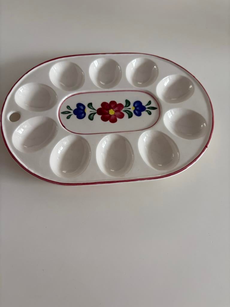 Eierschaal boerenbont, Keramiek, Overige typen, Ophalen of Verzenden, Zo goed als nieuw