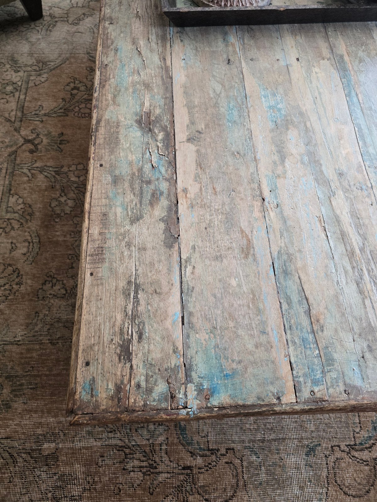 antieke of vintage Indiase salontafel (Takhat tafel), Huis en Inrichting, Tafels | Salontafels, Ophalen, 100 tot 150 cm, 50 tot 100 cm