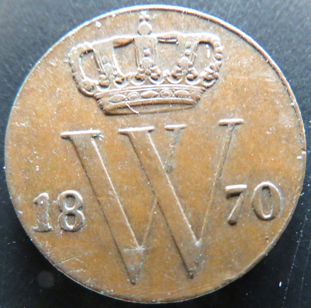 Halve Cent 1870, Verzenden, Koning Willem III, Overige waardes, Losse munt