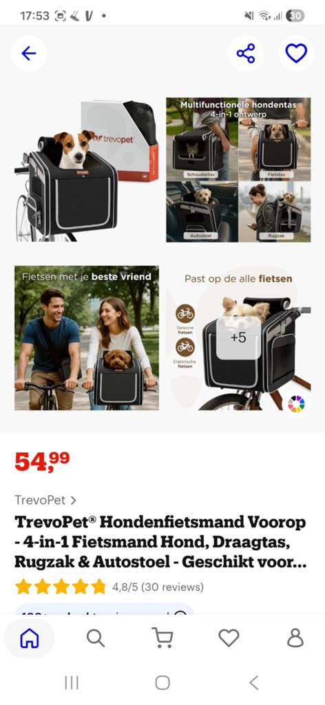 Hondenfietsmand voor, Ophalen of Verzenden, Zo goed als nieuw