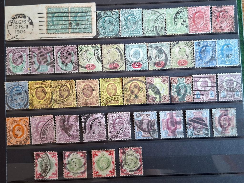 Engeland King Edward 7e. Varianten!, Postzegels en Munten, Ophalen of Verzenden
