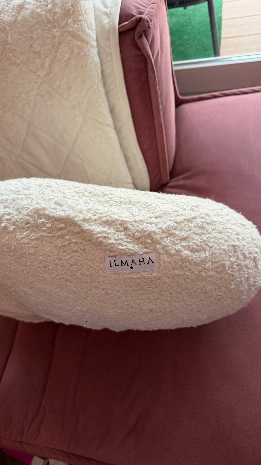 Babynestje hoes Ilmaha (teddy stof) + voedingskussen, Ophalen, Gebruikt