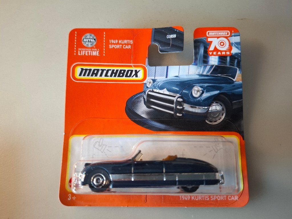 Matchbox 46 - 1949 Kurtis Sport Car [blauw] 1/60 MIB, Ophalen of Verzenden, Nieuw, Auto