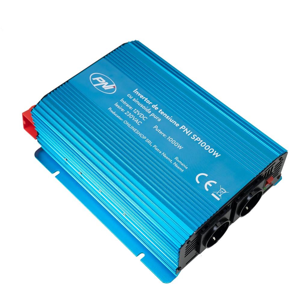 PNI SP1000W Zuivere Sinus Omvormer 12V DC-230V AC, Ophalen of Verzenden, Zo goed als nieuw