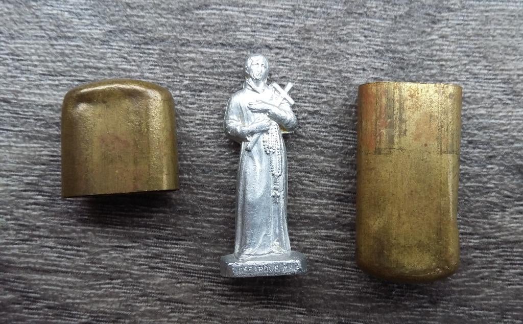 Om 1925 Bescherm Zakheilige Beurs Beeldje Kokertje Soldaat, Nvt., Ophalen of Verzenden, Kunstobject, Nederland